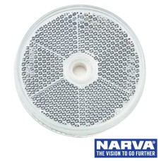 Round Retro Reflector Screw On 60mm - White